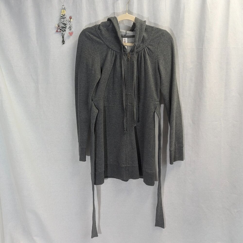 Victoria's Secret Plush & Lush Size Small Gray Sweat Jacket in Trench-Style - Picture 2 of 15